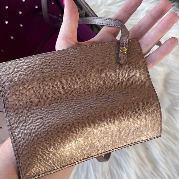 Authentic Fendi Pink Metallic Perforated Zip Tote - Picture 10 of 16